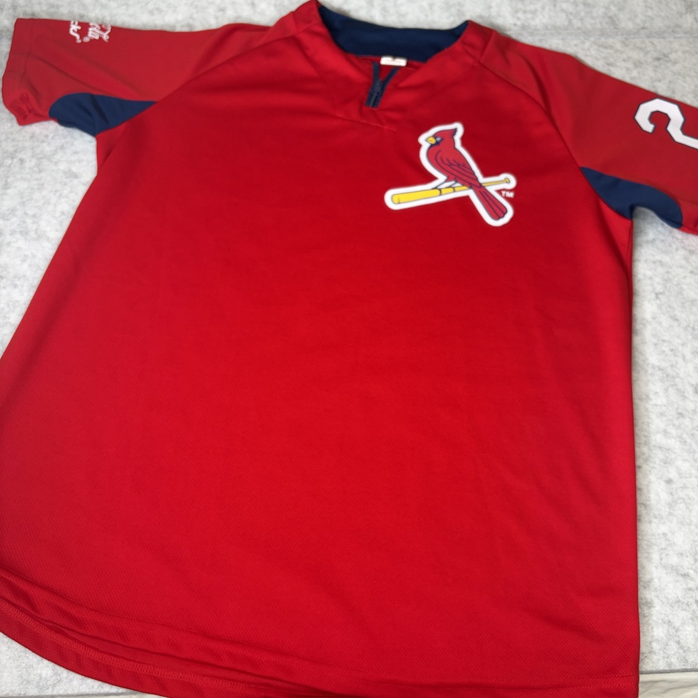 St. Louis Cardinals 1/4 zip Red Jersey XL #23